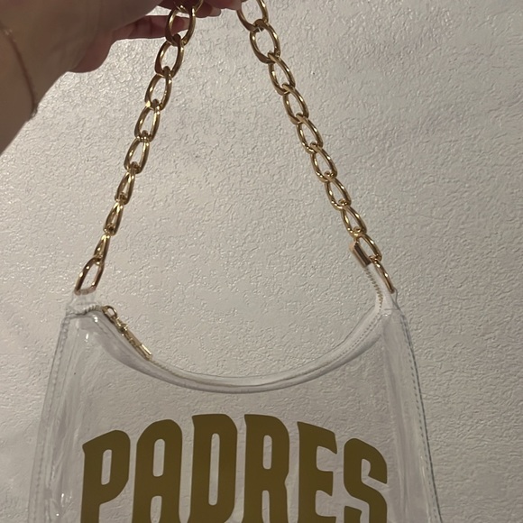 San Diego Padres purse Clear Gold Chain Bag - Picture 2 of 2